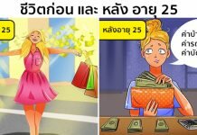 ภาพการ์ตูนที่สะท้อนให้ถึงการเปลี่ยนแปลงหลังอายุ 25 ปี